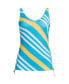 Фото #1 товара Women's Chlorine Resistant Adjustable Underwire Tankini Swimsuit Top