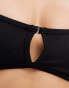 Фото #4 товара Weekday Bay scoop neck bikini top with keyhole detail in black