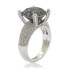 ფოტო #2 პროდუქტის Suzy Levian Sterling Silver Cubic Zirconia Pave Center Stone Ring