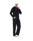 ფოტო #3 პროდუქტის Men's Heat retaining Two Piece V-Neck & Lounge Pants Pajama Set