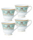 Serene Garden 4 Piece Cups Set, 8 oz, Service for 4