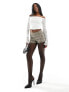 ASOS DESIGN jacquard hotpants in check