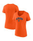 ფოტო #2 პროდუქტის Women's Orange Auburn Tigers Evergreen Campus V-Neck T-shirt