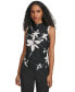 Фото #1 товара Блузка без рукавов с высоким воротником Calvin Klein женская с цветочным принтом