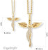 Фото #2 товара Gold plated pendant Angel with ERP-ANGEL-G zircons