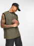 ASOS DESIGN oversized vest in khaki texture