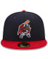 Фото #3 товара Men's Navy, Red New Hampshire Fisher Cats Marvel x Minor League 59FIFTY Fitted Hat
