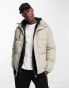 Фото #8 товара Hollister wide channel cozy puffer jacket in beige