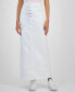 ფოტო #1 პროდუქტის Juniors' Button-Fly Seam-Yoke Maxi Skirt