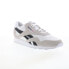 Фото #4 товара Reebok Classic Nylon Mens White Suede Lace Up Lifestyle Sneakers Shoes