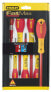 Stanley FATMAX 6 piece Insulated Slotted Pozi set - Rubber - Red/Yellow