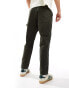 Фото #2 товара Abercrombie & Fitch workwear athletic loose fit garment dyed trousers in dark green