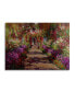 Фото #1 товара Claude Monet A Pathway in Monet's Garden Floating Brushed Aluminum Art - 22" x 25"