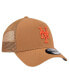 Фото #2 товара Men's Brown New York Mets A-Frame Trucker 9FORTY Adjustable Hat