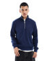 adidas Originals essential half zip sweat top in night indigo