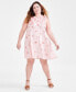 Фото #1 товара Plus Size Printed Flip-Flop Dress, Created for Macy's