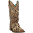 Corral Boots TooledInlay Studded Sequins Square Toe Cowboy Womens Brown Casual
