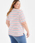 ფოტო #4 პროდუქტის Plus Size Printed Elbow-Sleeve Top, Created for Macy's