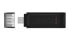 Фото #10 товара Kingston DataTraveler 70 - 64 GB - USB Type-C - 3.2 Gen 1 (3.1 Gen 1) - Cable - 7 g - Black - Флеш-накопитель