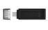 Фото #11 товара Kingston DataTraveler 70 - 64 GB - USB Type-C - 3.2 Gen 1 (3.1 Gen 1) - Cable - 7 g - Black - Флеш-накопитель