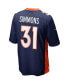 Фото #4 товара Men's Justin Simmons Navy Denver Broncos Alternate Game Jersey