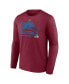 Фото #3 товара Men's Burgundy Colorado Avalanche Authentic Pro Core Collection Secondary Long Sleeve T-Shirt