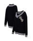 ფოტო #1 პროდუქტის Women's Black Minnesota Vikings Prep V-Neck Pullover Sweater