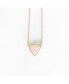 Фото #1 товара Sanctuary Project by Rose Quartz Triangle Statement Pendant Necklace Light Pink