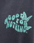 Good For Nothing backprint hoodie in grey