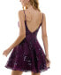 ფოტო #2 პროდუქტის Juniors' Embellished Embroidered Sleeveless Fit & Flare Dress