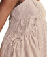 ფოტო #4 პროდუქტის Women's Drawstring Pocket Cotton Babydoll Mini Dress