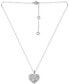 Cubic Zirconia Heart 16" Pendant Necklace, Created for Macy's