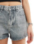 Armani Exchange baggy shorts 5 pockets in grey denim