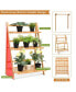 Фото #5 товара 3 Tier Bamboo Hanging Folding Plant Shelf Stand Flower Pot Display Rack Bookcase