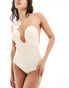 Magic Bodyfashion Luve strapless low back thong body in latte