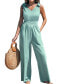 Фото #1 товара Women's Soft Tie Shoulder Jumpsuit