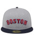 ფოტო #2 პროდუქტის Men's Gray Boston Red Sox Pivot Mesh 59FIFTY Fitted Hat