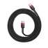 Фото #4 товара Wytrzymały elastyczny kabel przewód USB-C PD PD 2.0 60W 20V 3A QC3.0 1M czarny-czerwony