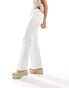 River Island wide leg jean in white Белый, EU 46 Short - фото #3