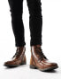 Фото #1 товара Red Tape casual lace up boots in dark brown leather