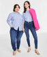 ფოტო #1 პროდუქტის Plus Size Collared Button-Down Shirt, Created for Macy’s