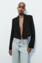Double-breasted cropped blazer