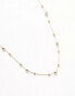 Фото #2 товара ASOS DESIGN stainless steel necklace with stone design in gold tone