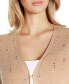 Black Label Rhinestone Embellished Open-Front Cardigan