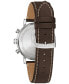 ფოტო #3 პროდუქტის Men's Chronograph Frank Lloyd Wright Blueprint Brown Leather Strap Watch 39mm