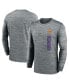 Фото #1 товара Men's Gray Minnesota Vikings 2024 Sideline Velocity Performance Long Sleeve T-Shirt