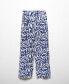 Women's Wide Leg Printed Pants