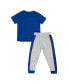 Toddler Boys and Girls Royal, Heather Gray Kansas Jayhawks Ka-Boot-It Jersey and Pants Set