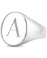 ფოტო #1 პროდუქტის Initial Signet Ring in Sterling Silver