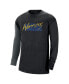 ფოტო #1 პროდუქტის Men's Black Golden State Warriors Courtside Versus Flight MAX90 Long Sleeve T-shirt